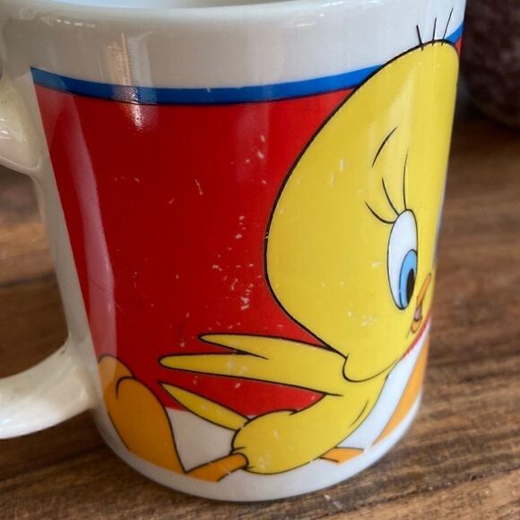 Set of 2 Vintage 1999 Tweety Bird Mugs - Picture 11 of 12